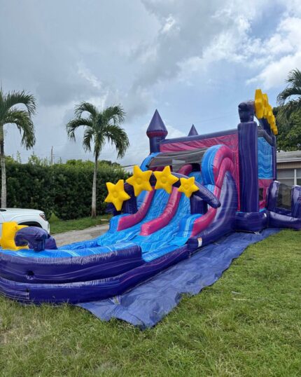 Twinkle Stars Dual Lane Combo Bounce house Slide